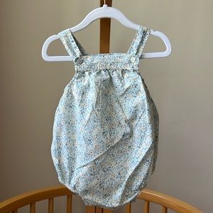Amaia London blue and tan flower romper, size 18months